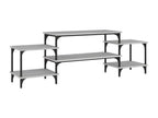 Meuble TV Lysvia gris 157x35x52 cm bois d'ingénierie OHRG33517