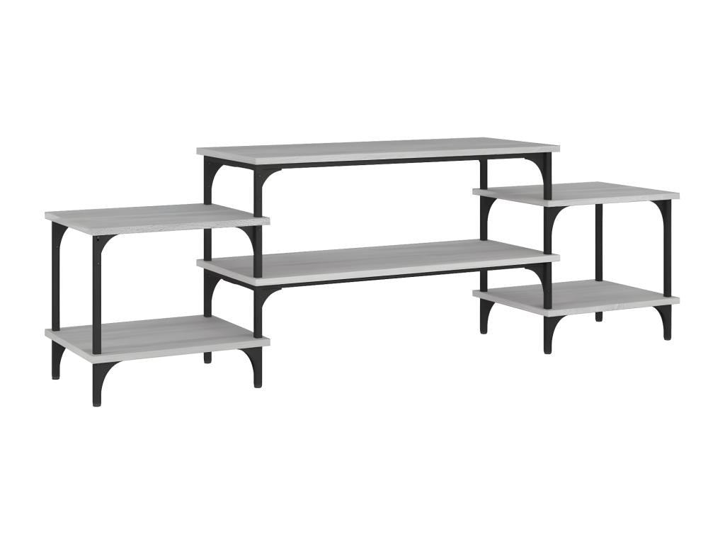 Meuble TV Lysvia gris 157x35x52 cm bois d'ingénierie OHRG33517