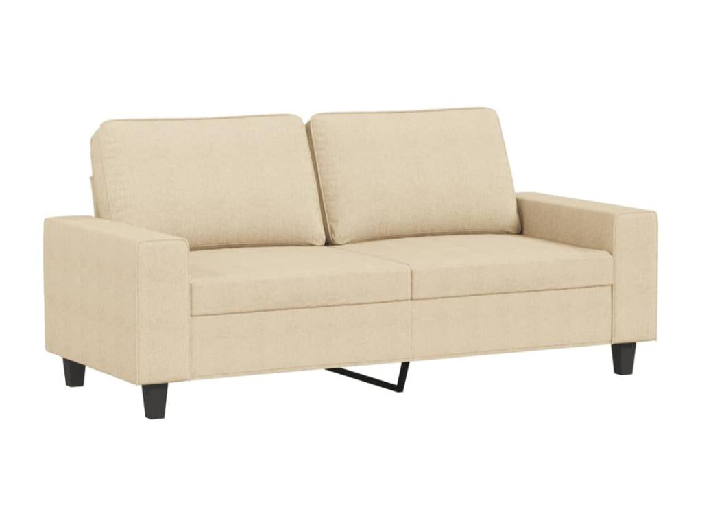 Canapé à 2 places Crème 140 cm Tissu LMIR84224