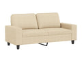 Canapé à 2 places Crème 140 cm Tissu LMIR84224