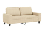Canapé à 2 places Crème 140 cm Tissu LMIR84224