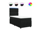Sommier à Lysvia de lit avec matelas Noir 100x200 cm Velours JBTD25226