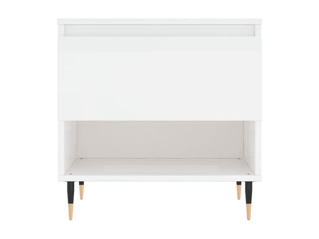 Tables basses 2 pièces blanc brillant 50x46x50cm bois d'ingénierie BHUX52294