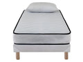 Ensemble Matelas mousse Confort 90x190cm - mousse - 1 Oreiller 60x60 et Sommier blanc JXRF82223