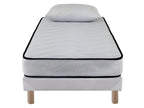Ensemble Matelas mousse Confort 90x190cm - mousse - 1 Oreiller 60x60 et Sommier blanc JXRF82223