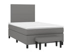 Sommier à Lysvia de lit avec matelas gris foncé 120x190cm tissu JPAB69096