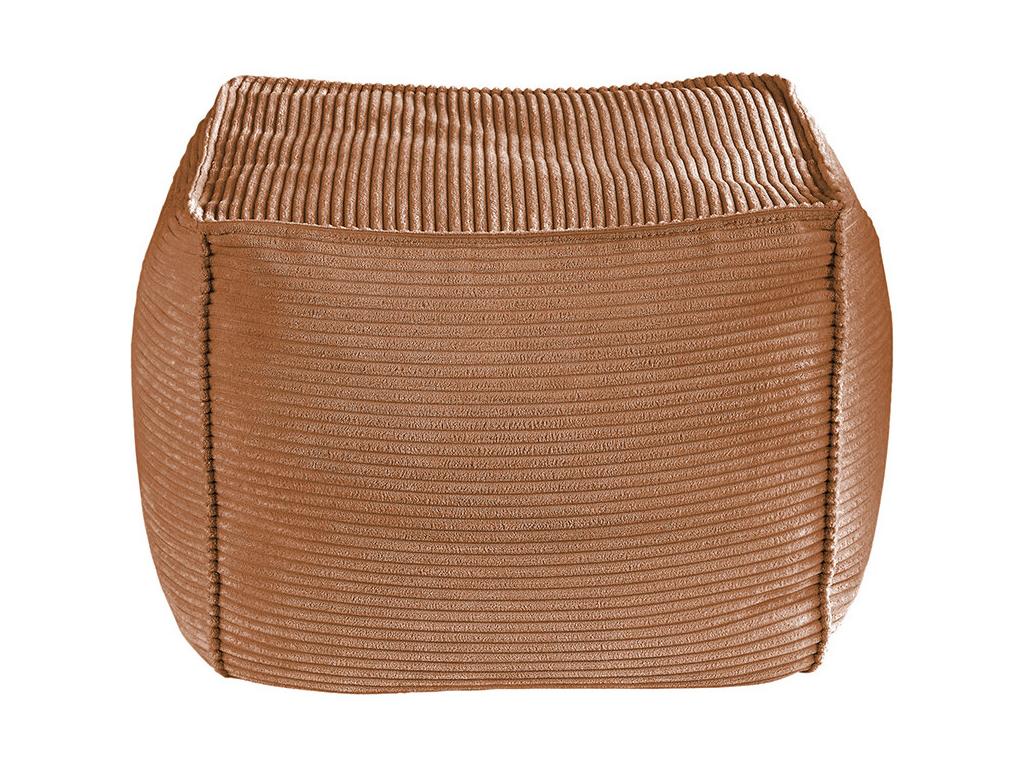 Pouf - marron velours tricoté - Lysvia EWUE44897