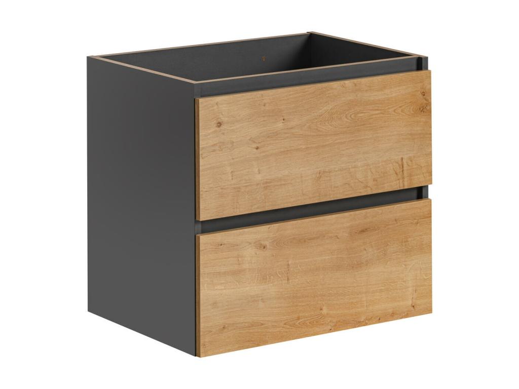 Armoire Sous Lavabos Lysvia CUW60 2D 60x46x57 Grisfoncé IKDW26282