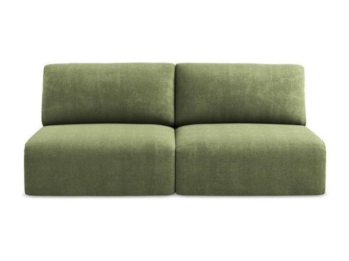 Canapé 3 places sans accoudoir convertible en Chenille - vert - Lysvia MQBC83037