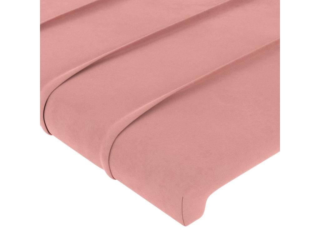 Têtes de lit 4 pcs Rose 90x5x78/88 cm Velours LDZT20954