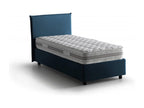 Lit simple Lit coffre avec revêtement en tissu Made in Italy Ouverture frontale avec matelas 80x200 cm inclus Bleu PNMS86431