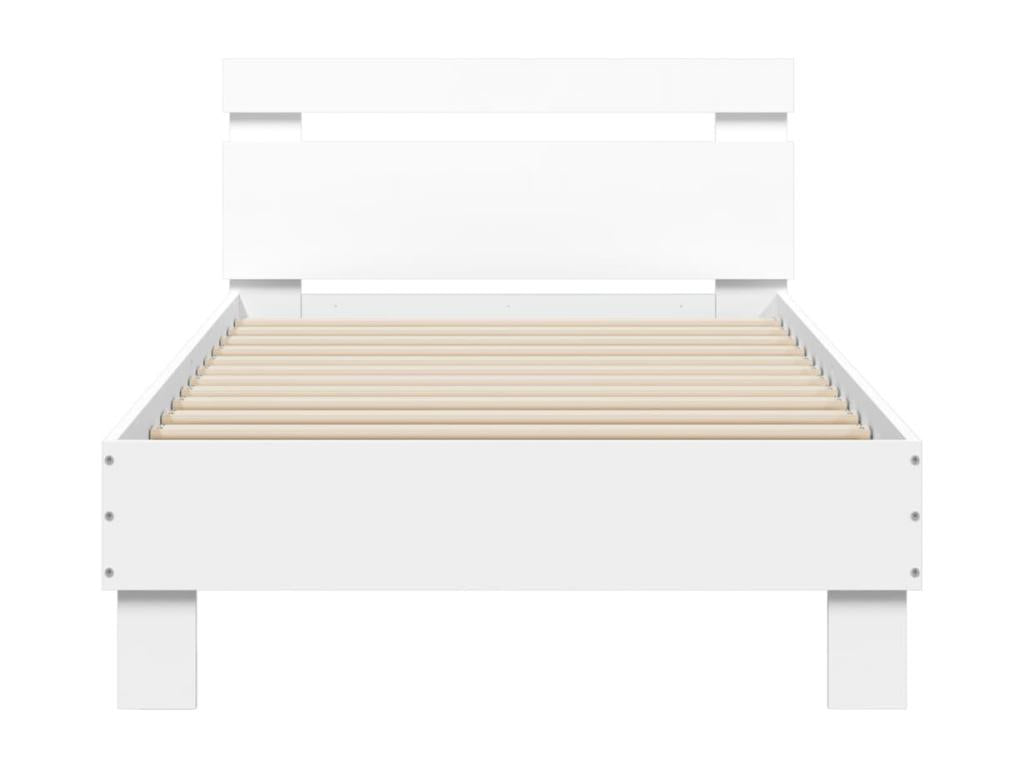 Cadre de lit sans matelas avec Elarivaères LED blanc 90x200 cm PWPV35281