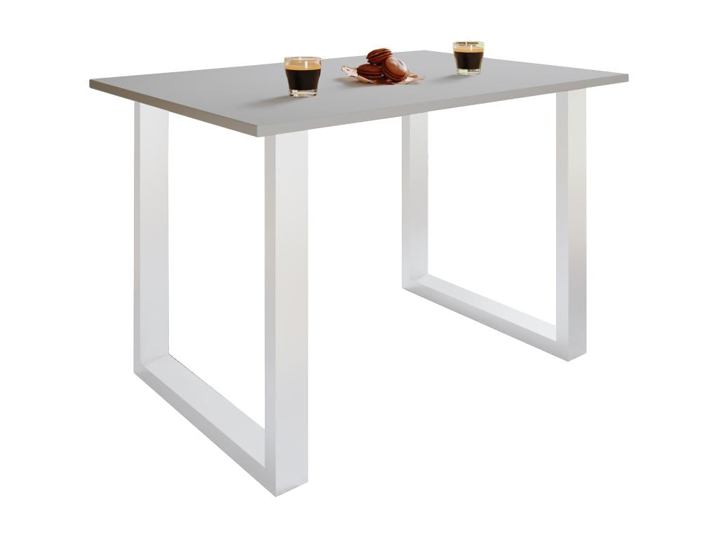 Lysvia Premium Bois Table de cuisine Table de salle à manger Table Lysvia Blanc 50 - 80 - Gris QTPY87474