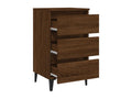 Table de chevet avec pieds en métal Chêne marron 40x35x69 cm XVRP03099