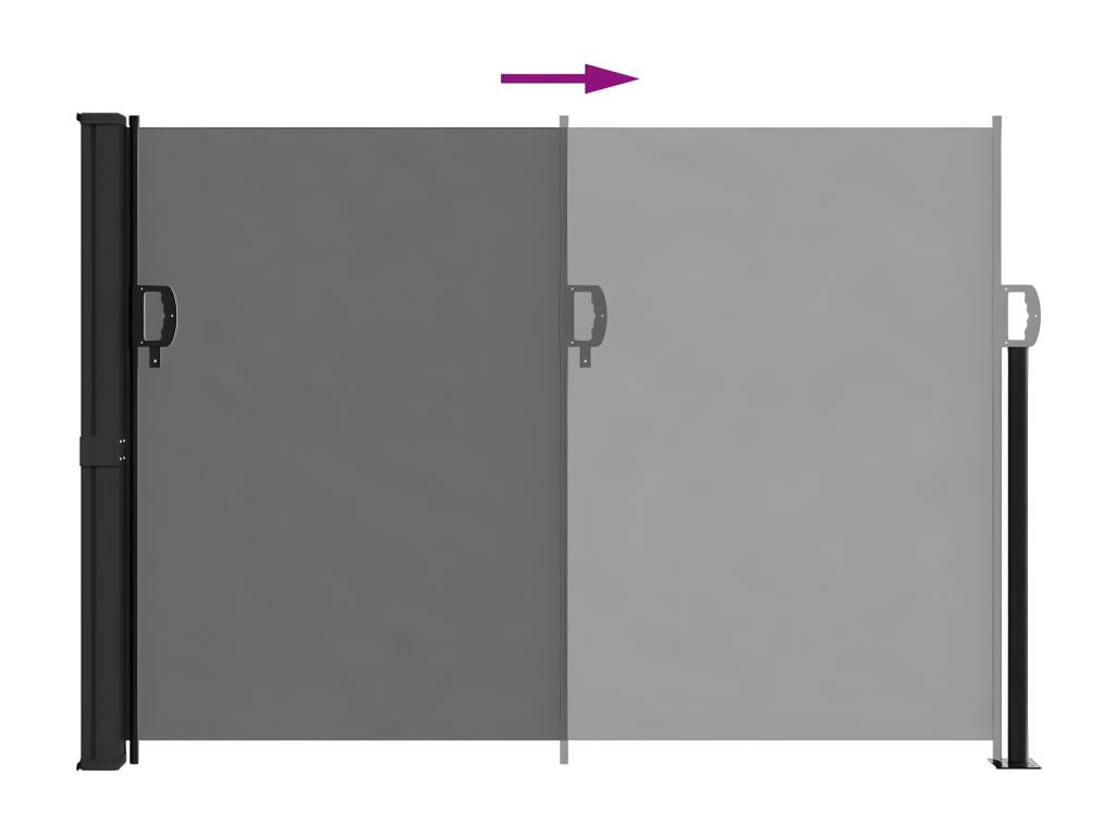 Auvent latéral rétractable anthracite 140x300 cm UEYJ13303