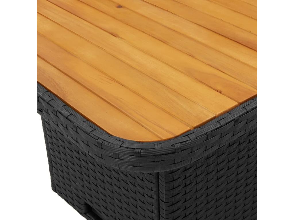 Ensemble à manger de jardin avec coussins 3 pièces Noir EDAC31567