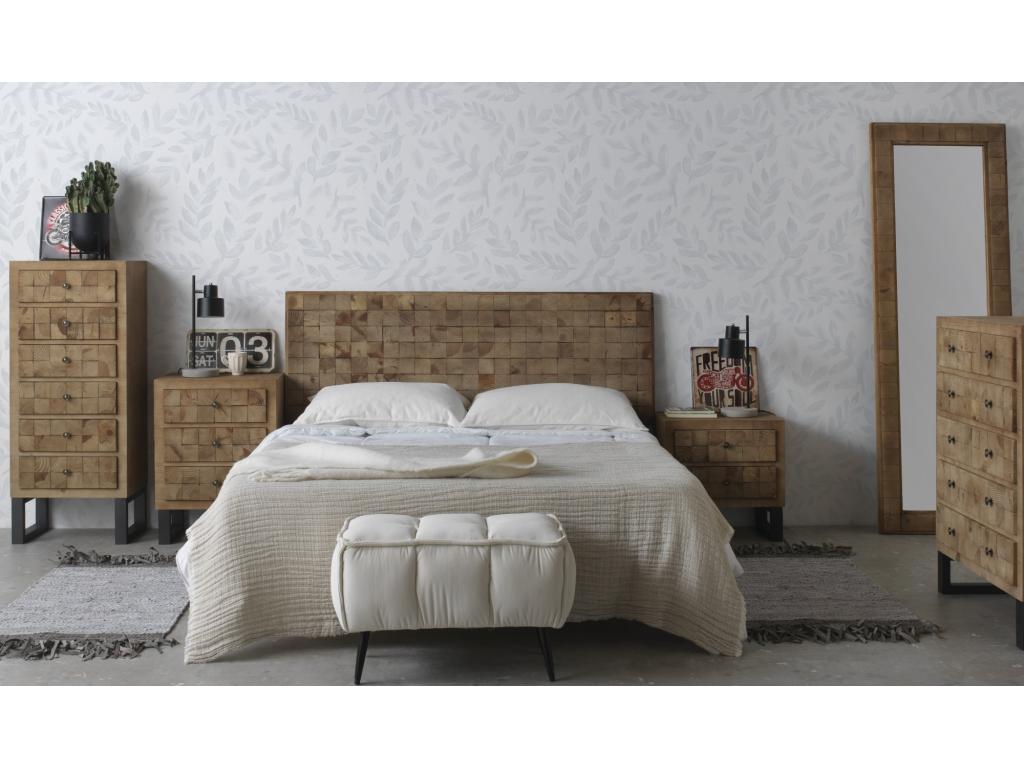 Tête de lit plaquée en sapin 110x60 cm IKBE55067