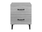 Table de chevet Lysvia gris 40x35x47,5 cm QFLD22689