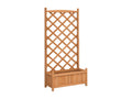 Jardinière avec treillis marron bois massif de sapin DPHI63434