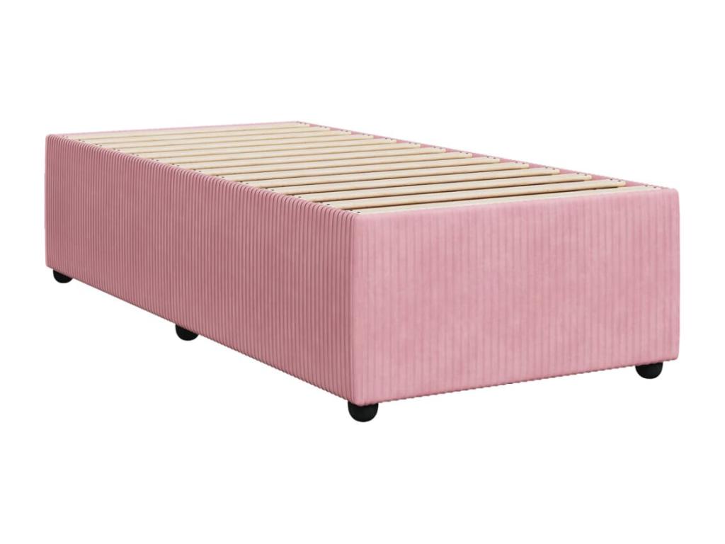 Sommier à de lit et matelas Rose 80x200 cm Velours KWOB01531