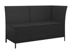 Salon de jardin 4 pcs avec coussins Noir Résine tressée GIGY00367