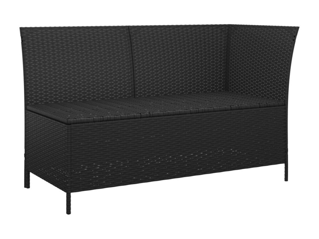 Salon de jardin 4 pcs avec coussins Noir Résine tressée GIGY00367