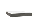 Sommier à lit et matelas Gris foncé 140x200 Velours CKZV53838