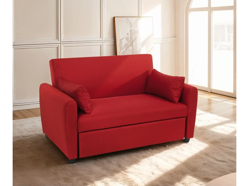 Canapé transformable 2 places en tissu design moderne Lysvia CGDX89150