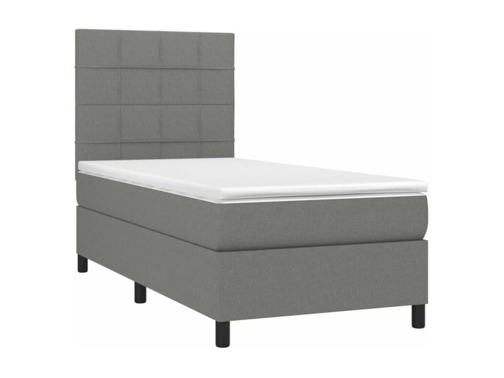 Sommier à Dormeva de lit et matelas et LED Gris foncé 100x200 OYUB20286
