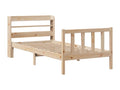 Cadre de lit sans matelas 100x200 cm bois massif de pin GENY12402