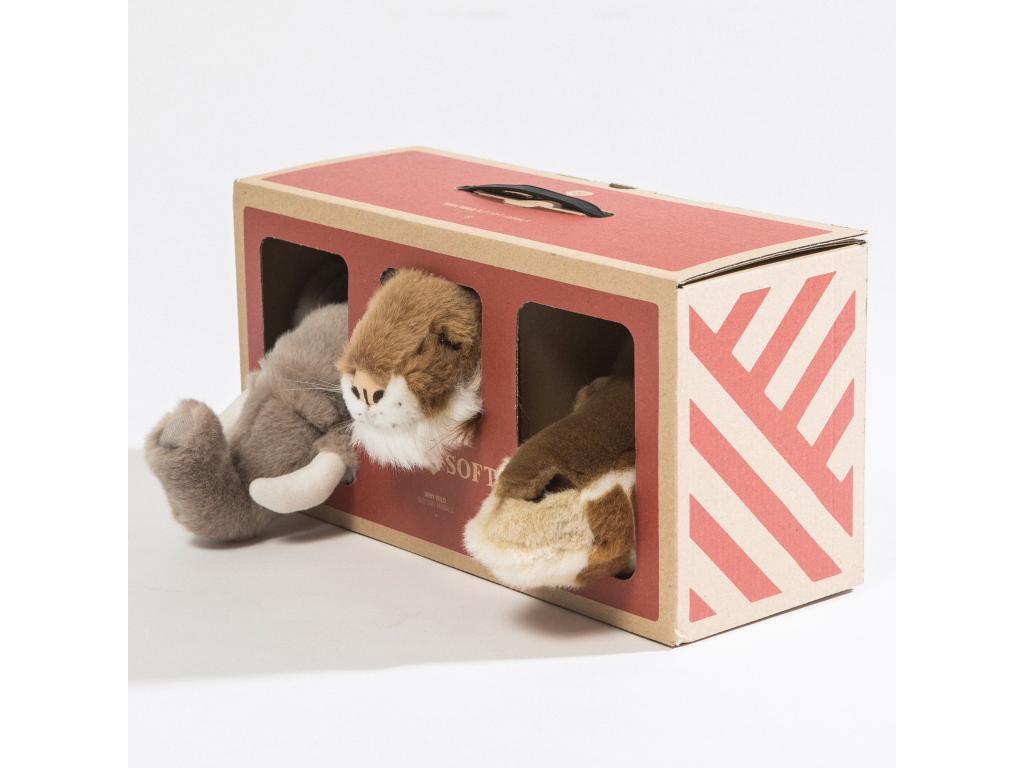 Peluche trophée mini 3 petites têtes collection Elariva OMQH77544