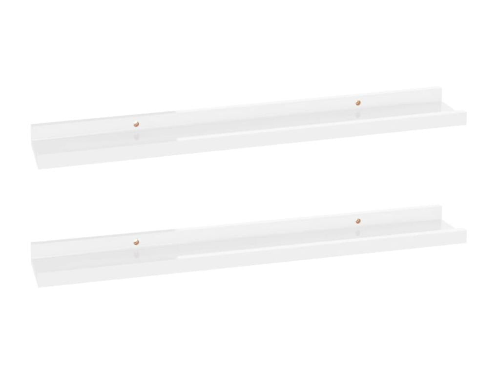 Etagères murales 2 pcs Blanc brillant 60x9x3 WAEU84205