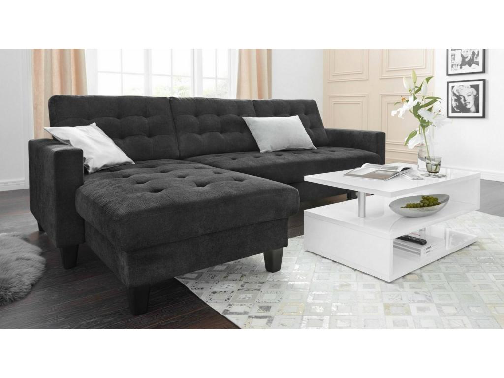 Table basse Lysvia Table basse de salon Meuble de rangement bas Table basse 90x55h41 cm Blanc brillant NQUY79984