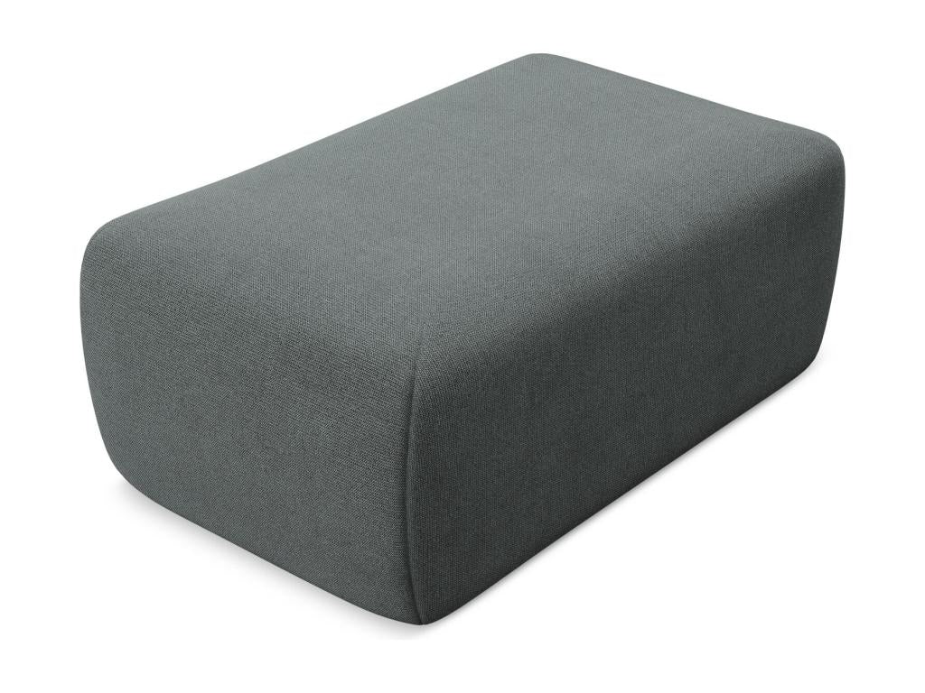 Pouf en tissu texturé - gris - Elariva KCRD54635