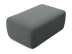 Pouf en tissu texturé - gris - Elariva KCRD54635