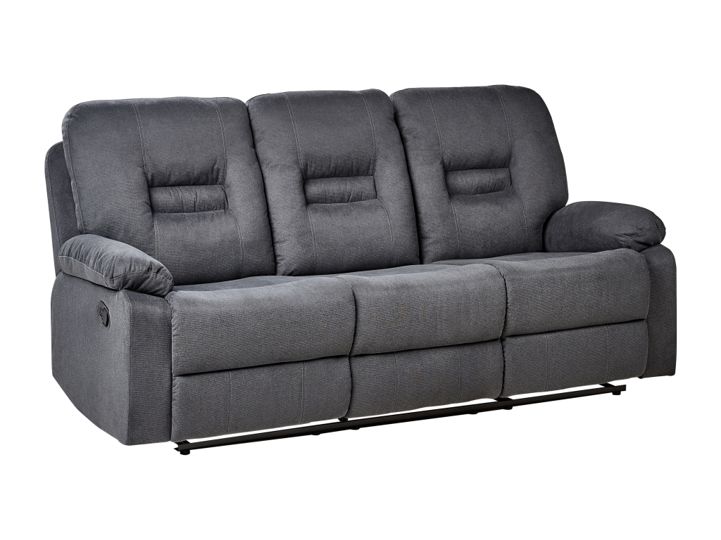 Canapé Lysvia manuel Lysvia II Tissu Gris foncé 3 places IMOO00505