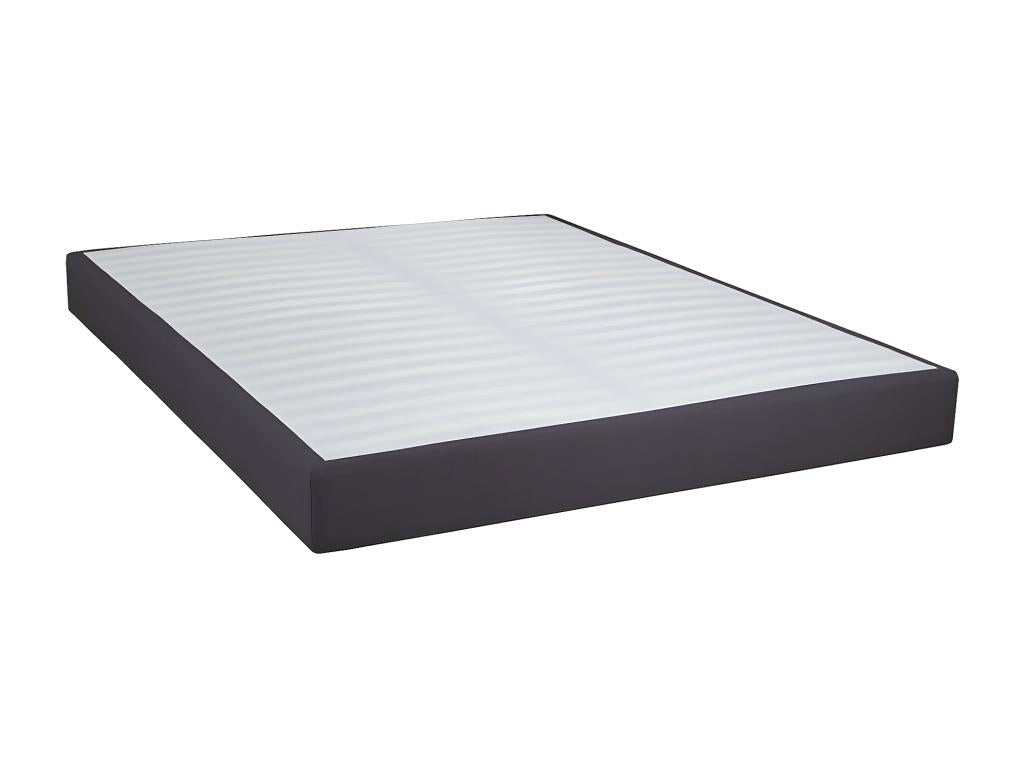 Lysvia - Pack Matelas 140x190 Sommier Tapissier Démontable 2x20 Lysvia Anthracites Pieds Argent 15cm YVLJ88909