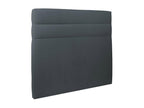 Tete de lit Lignes Velours Gris anthracite L 160 cm - Ep 10 cm rembourré VJEH23641