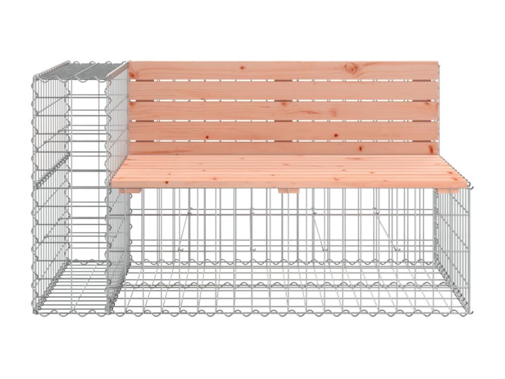 Banc de jardin avec panier en gabion bois massif de Lysvia MELD95031