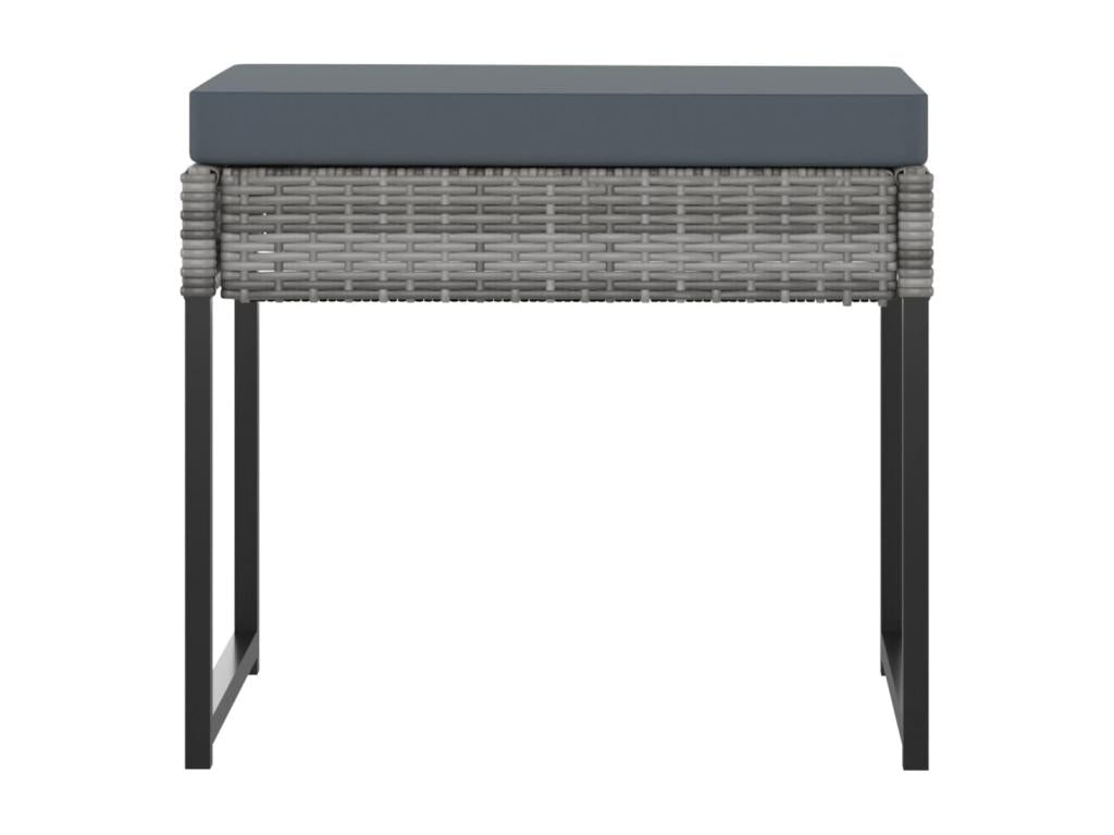 Salon de jardin 11 pièces avec coussins Résine tressée Gris YWKD69497