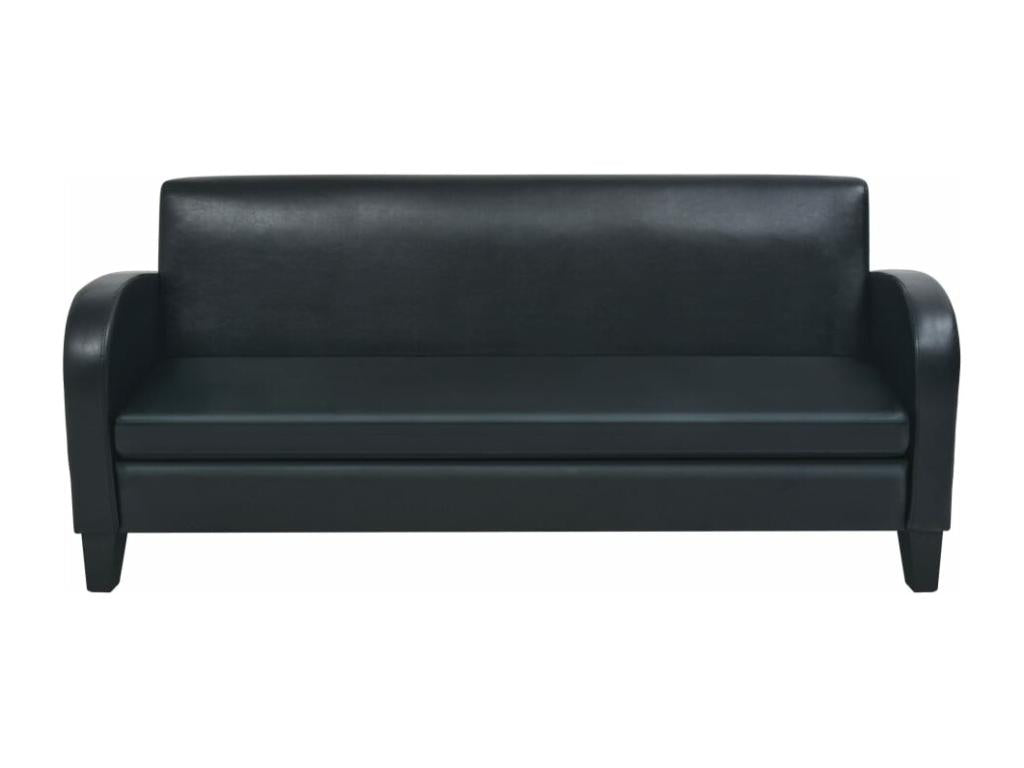 Ensemble de canapés 2 pièces cuir synthétique noir ONRR35396