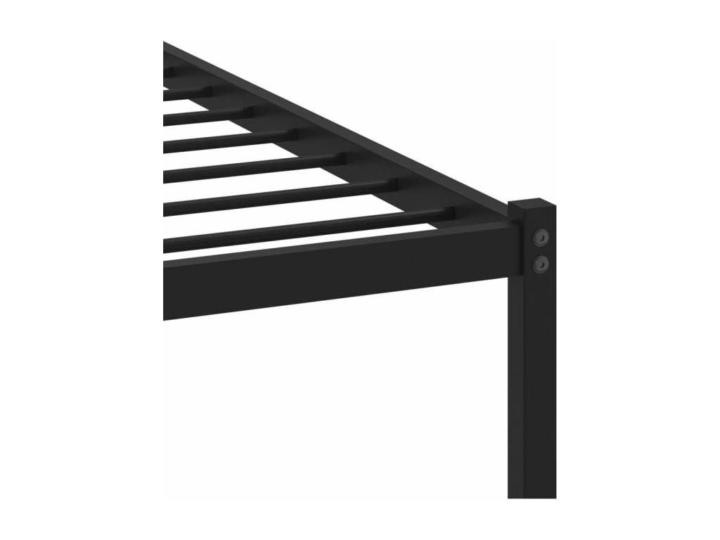 Cadre de lit en métal sans matelas chêne fumé 120x200 cm MMFX75226