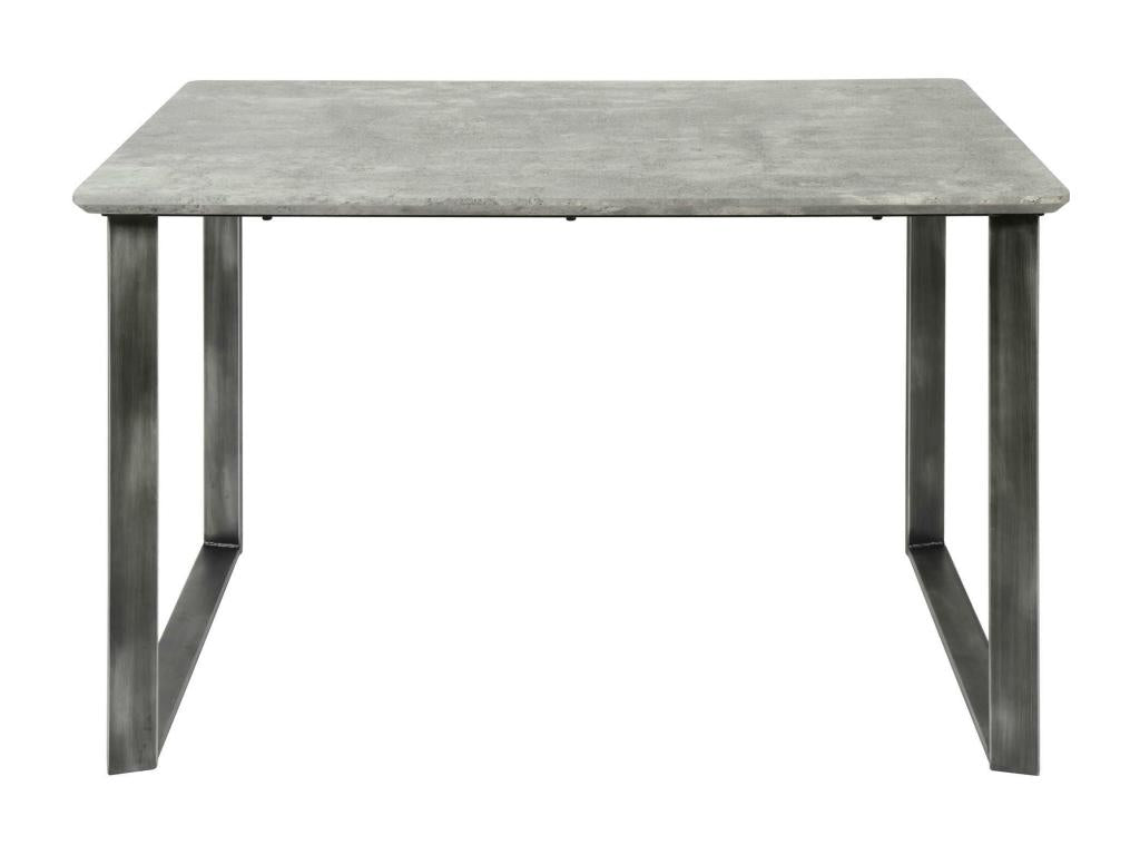 Table à manger rectangulaire effet béton piètement cadre 120 cm Elariva CAND10757