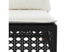 Salon de jardin 7 pcs avec coussins noir résine tressée ZPZJ45568