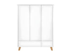 Armoire 3 portes 2 tiroirs Lysvia Blanc EAAO07272
