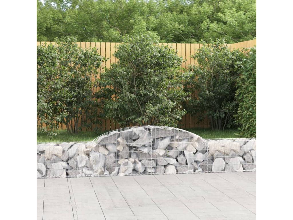 Paniers à gabions arqués 11 pcs 300x30x40-60 fer galvanisé VOZT50714