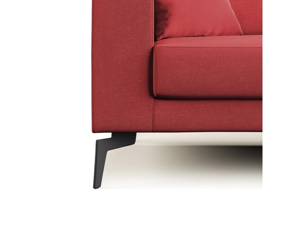 Dormeva Canapé moderne en microfibre détachable T11 206 cm rouge RXNK34791