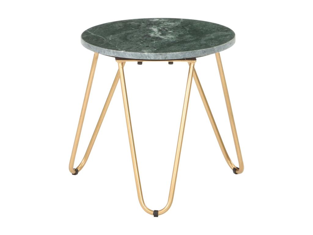 Table basse Vert 40x40x40 cm Pierre et texture marbre véritable RIEB28397