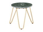 Table basse Vert 40x40x40 cm Pierre et texture marbre véritable RIEB28397