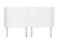 Tête de lit avec oreilles Blanc 163x23x118/128 cm Similicuir ARNW63876